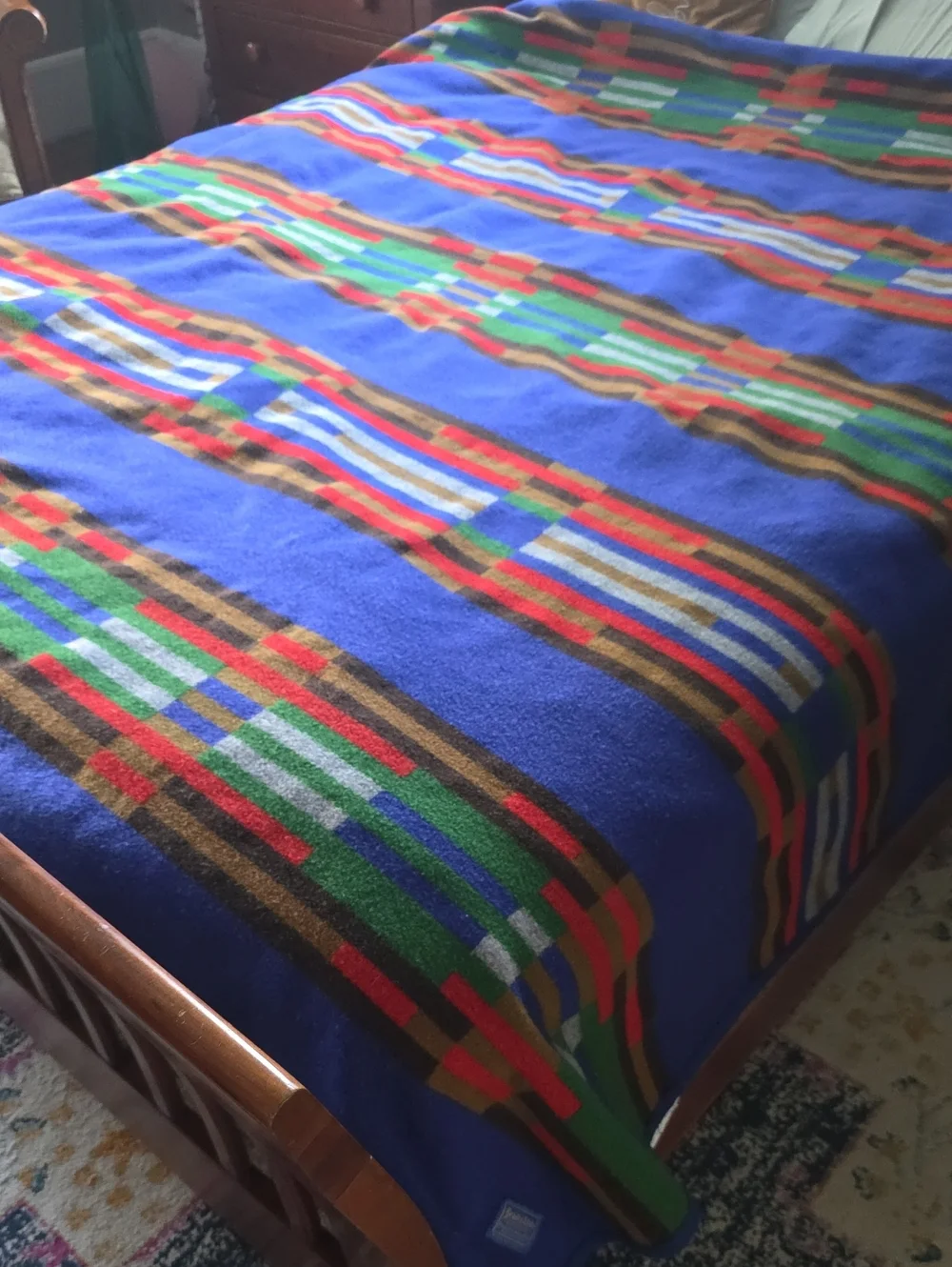Pendleton Woolen Mills Blue Wool Throw Blanket